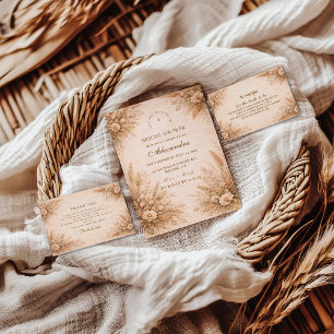 Romantic Fall Floral Bridal Shower Thank You Card