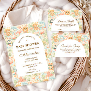 Pastel Summer Animals Baby Shower Napkin