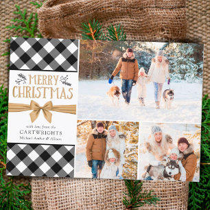 Buffalo Check Plaid Kraft Paper Monogram