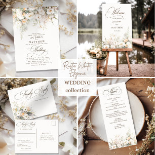 Rustic White Blooms Wedding  Favour Box