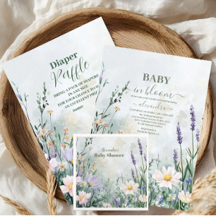 Elegant Blush Floral Baby in Bloom Shower Invitation