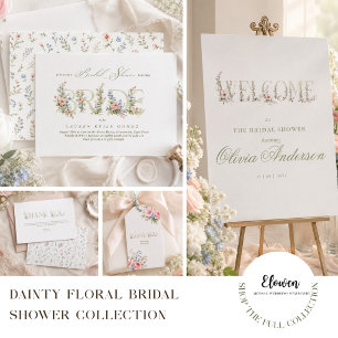 elegant dainty floral spring BRIDE Bridal Shower Invitation