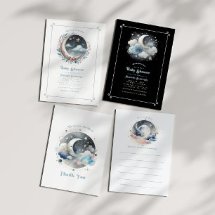 Over the Moon Celestial Baby Shower Invitation