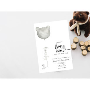 Someone Beary Cute is on the Way Baby shower Invitation