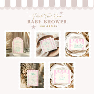 Pink Tini One Is On The Way Baby Shower Acrylic Invitations