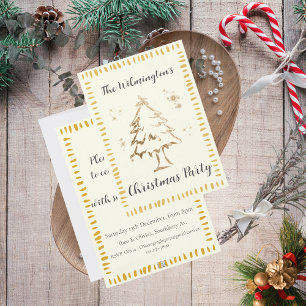 Festive Golden Tree Christmas Party Snacks  Pedestal Sign