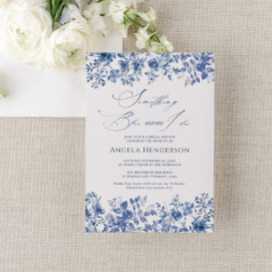 Blue Chinoiserie Floral Bridal Shower Napkin