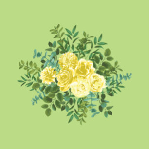 Light Yellow Pale Green Rose Wedding Invitations