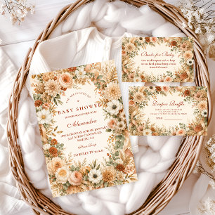 Timeless Fall Boho Baby Shower Invitation