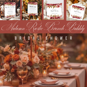 Autumn Rustic Brunch & Bubbly Bridal Shower Napkin