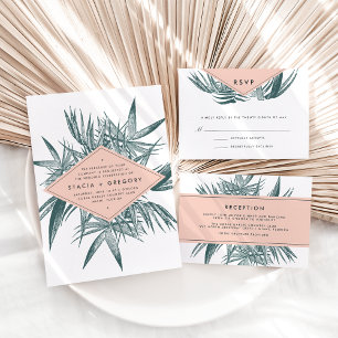 Sanibel   Tropical Botanical Wedding Invitation
