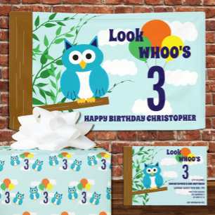 Owl Birthday Banner