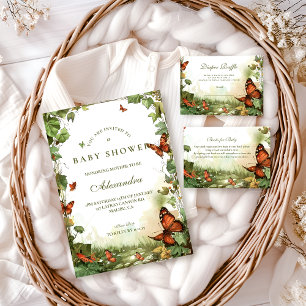 Butterfly Blossoms Diapper Raffle Enclosure Card