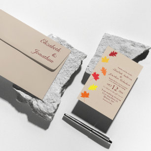 Fall Leaves Wedding Invitation