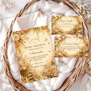 Elegant Floral Boho Baby Shower Napkin