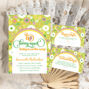 Strawberry Baby Shower Books For Baby Enclosure Card
