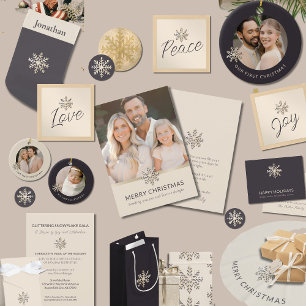 Light Champagne Snowflake Wrapping Paper