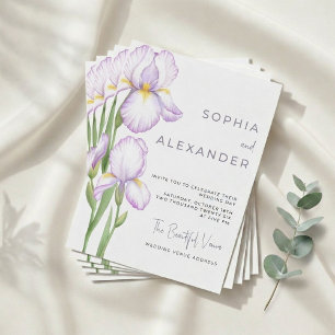 Return Address Label Delicate Irises Wedding.