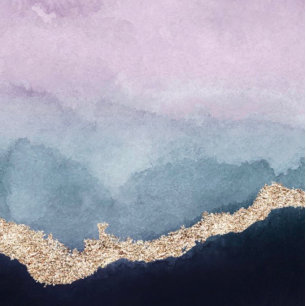 Purple Dusty Blue Agate Couple Shower Invitations