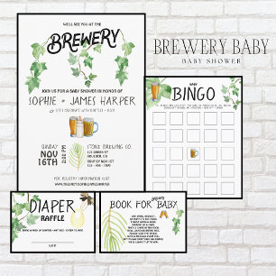 Brewery Baby - B&W - Large Welcome Vinyl Banner