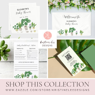 Budget Potted Plants Baby Shower Bloom Invitation
