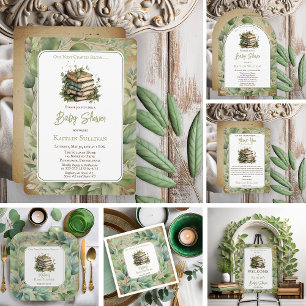Books Our Next Chapter Begins Baby Shower Thank You Card