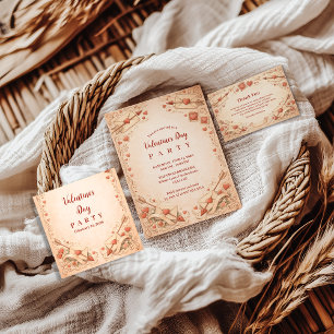 Cupid Love Letters Valentine Party Invitation