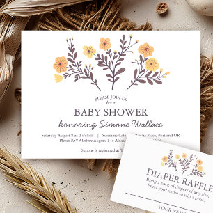 Dainty Florals Elegant Chic CUSTOM BABY SHOWER Invitation