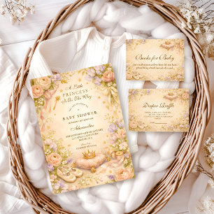 Dreamy Princess Star Baby Shower Invitation