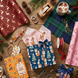 Warm Winter Citrus and Spice Christmas Wrapping Paper