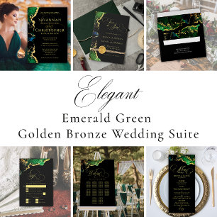 Stunning Emerald Bronze Wedding Gold