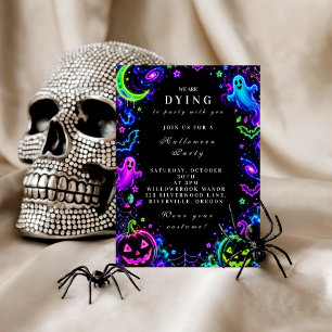 Luxurious Neon Halloween Celebration Tote Bag
