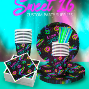 Neon Glow Sweet Sixteen ID760 ID Badge