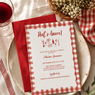 That's Amore Italian Bridal Shower Invitation Paper Coaster