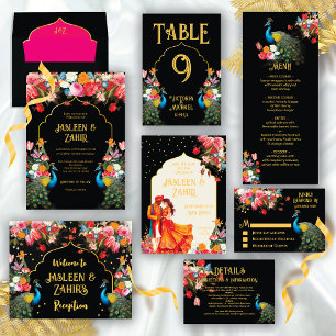 Indian Bride and Groom Save the Date Invitation