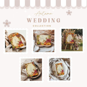 Harvest Floral Fall Wedding Save The Date