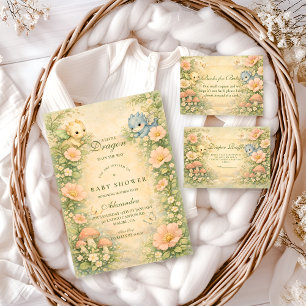 Cute Baby Dragon Fairytale Baby Shower Napkin