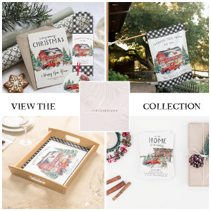 Vintage Red Truck Christmas Party Invitation
