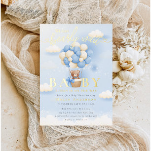 Cute Bear message Baby Shower  Thank You Card