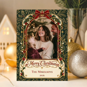 Enchanted Botanical Christmas Holiday Envelope