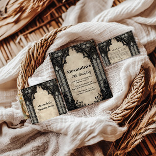 Gothic Chandelier Midnight Birthday Invitation