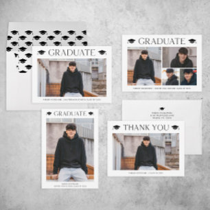 Simple Graduation Cap Return Address Envelope