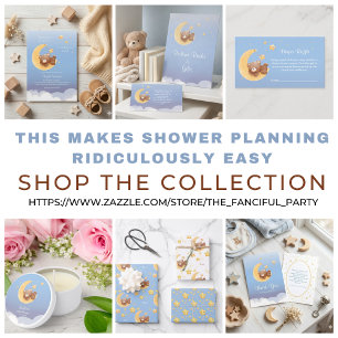 Shooting Stars Soft Blue Sky Whimsical Baby Shower Tissue Paper
