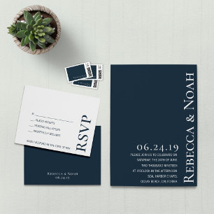 Simple Minimalist Elegant Understated Text Wedding Invitation