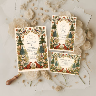 Whimsical Woodland Forest Wedding Save The Date