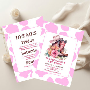 Cowgirl Western Last Rodeo Bachelorette Party T-Shirt