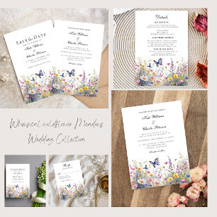 Whimsical Wildflower Meadows Table Number