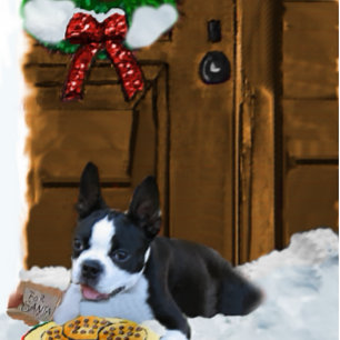Boston Terrier Christmas Gifts Holiday Card