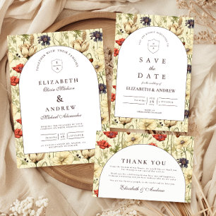 Romantic Fall Floral Wedding Save The Date
