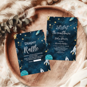  Space Outer Baby Shower Navy Napkin